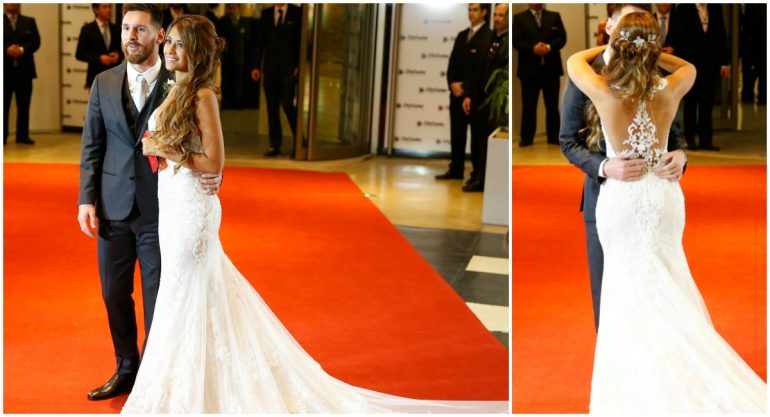 El vestido de novia de Antonella Roccuzzo