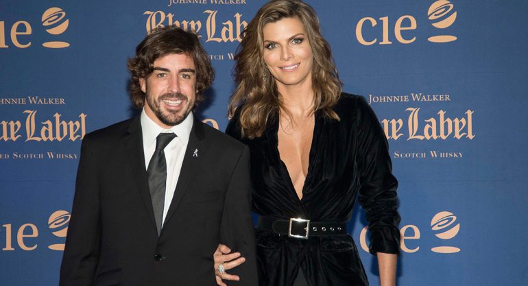Fernando Alonso y Montserrat Oliver en la Blue Gala