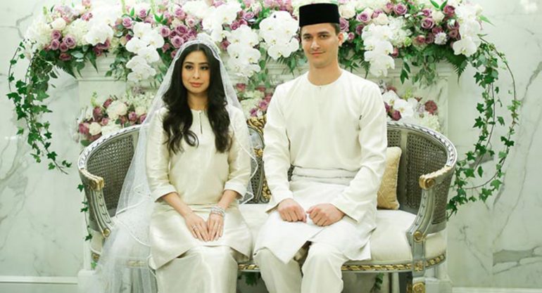 La boda de la princesa Tunku Tun Aminah y el modelo Dennis Verbaas