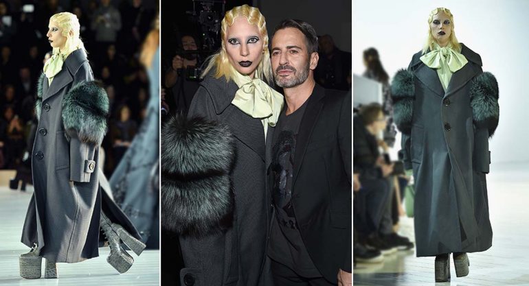 Lady Gaga desfila para Marc Jacobs en el cierre del Fashion Week NY