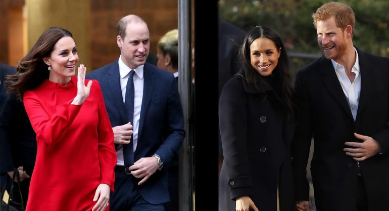 Harry y Meghan juntos a los duques de Cambridge
