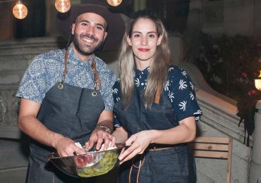 Manolo González y Bárbara Gutiérrez en la Cena de Burbujas