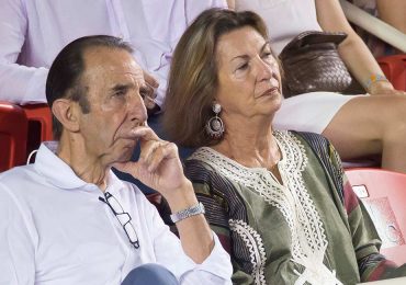 Manuel y Marie Thérèse Arango en la final del Abierto de Tenis Mexicano