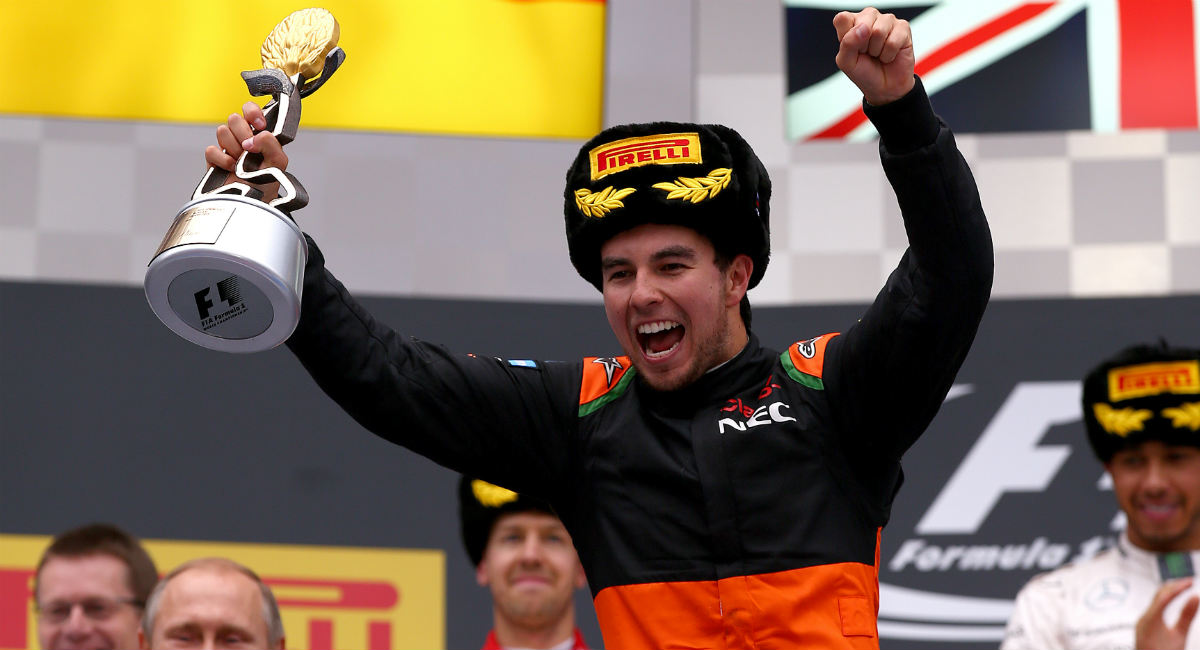 Checo Perez Hoy Podio Checo Pérez se trepa al podio en el Gran Premio de El piloto