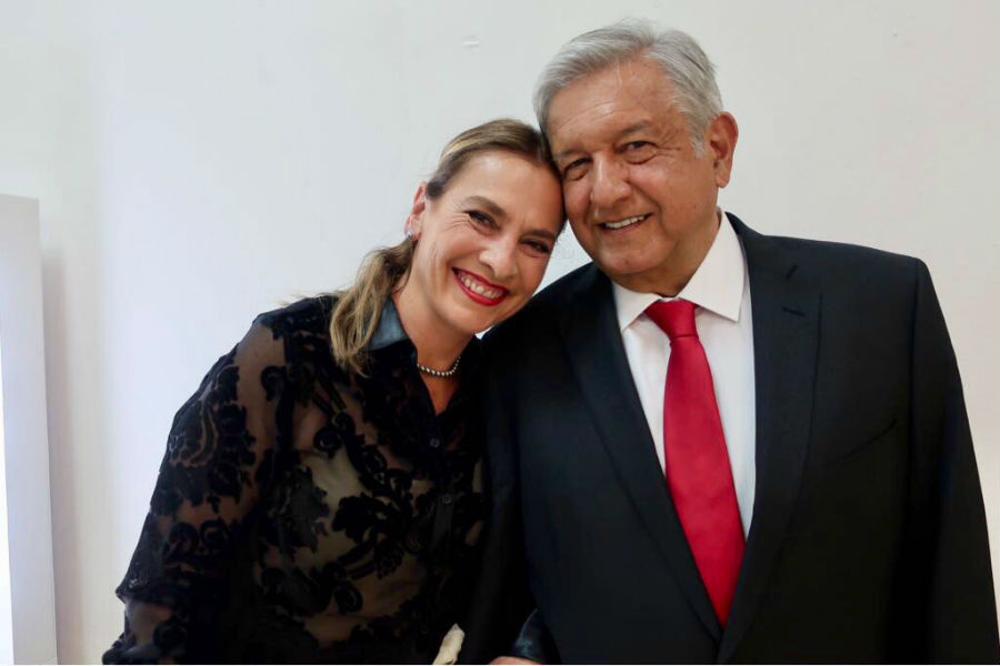 Beatriz Gutiérrez Müller y Andrés Manuel López Obrador