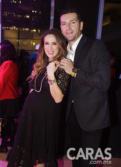 Jacky Bracamontes y Martín Fuentes en la Private Party de Hublot