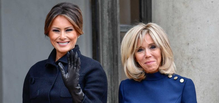 Melania Trump y Brigitte Macron