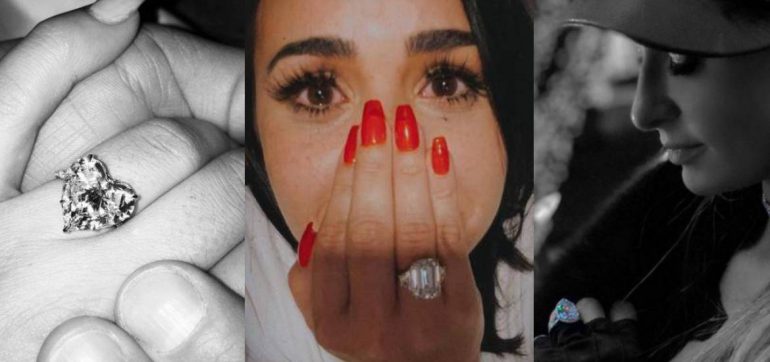 los anillos de compromiso de las famosas