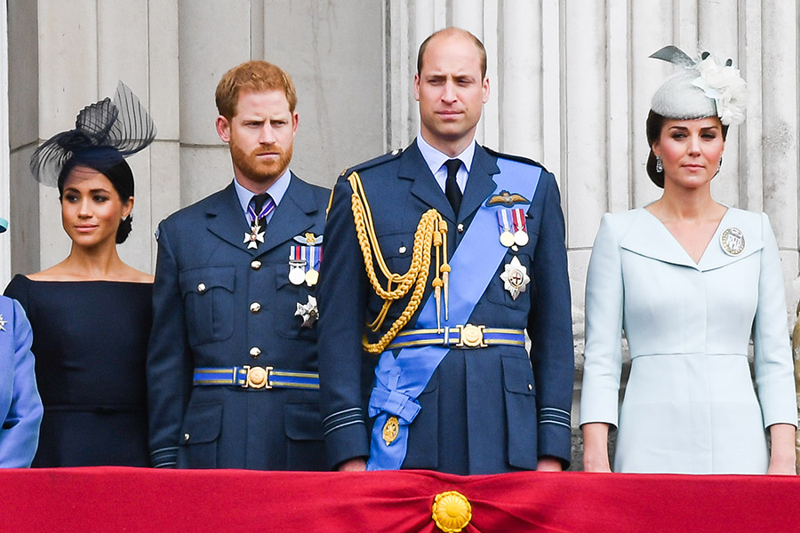 El príncipe Harry, Meghan, William y Kate