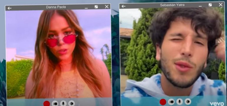 Danna Paola y Sebastián Yatra en el video Contigo