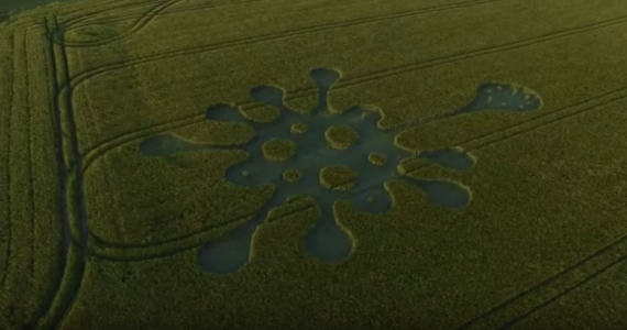 Señal coronavirus campo cultivo extraterrestres
