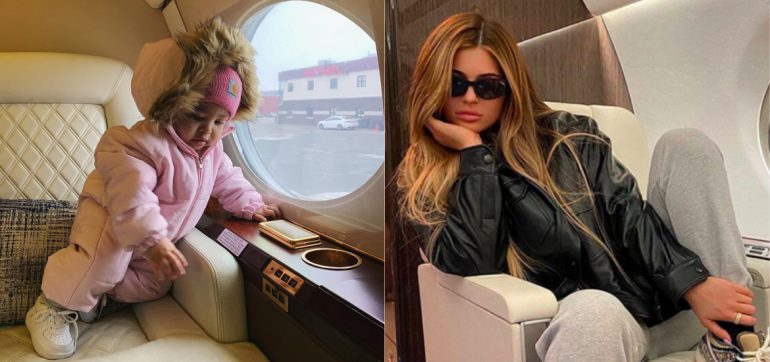 Fotos asi es jet privado rosa Kylie Jenner