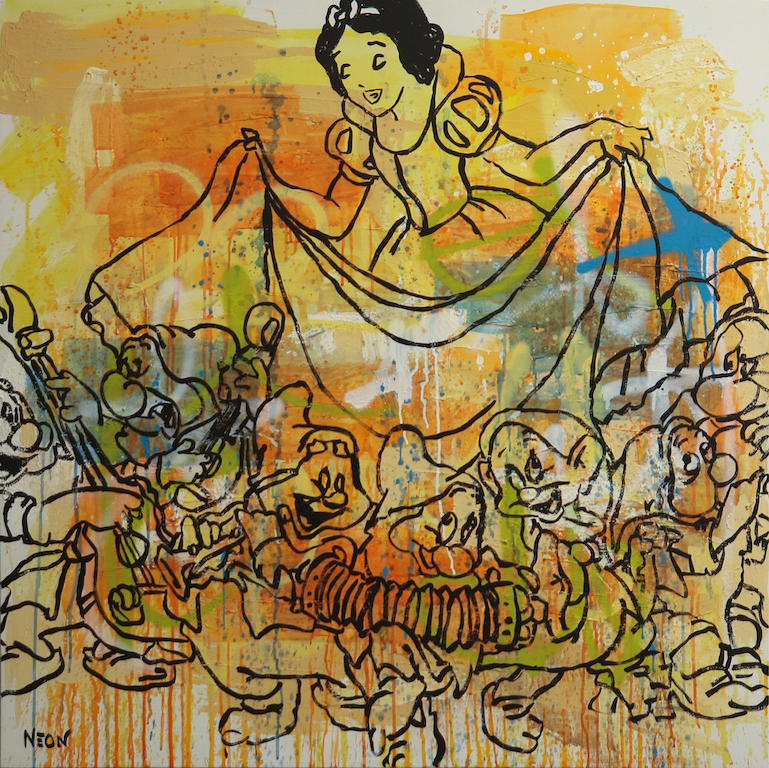 Obras de Neon Caro blanca nieves