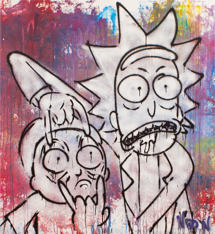 Obras de Neon Caro rick and morty