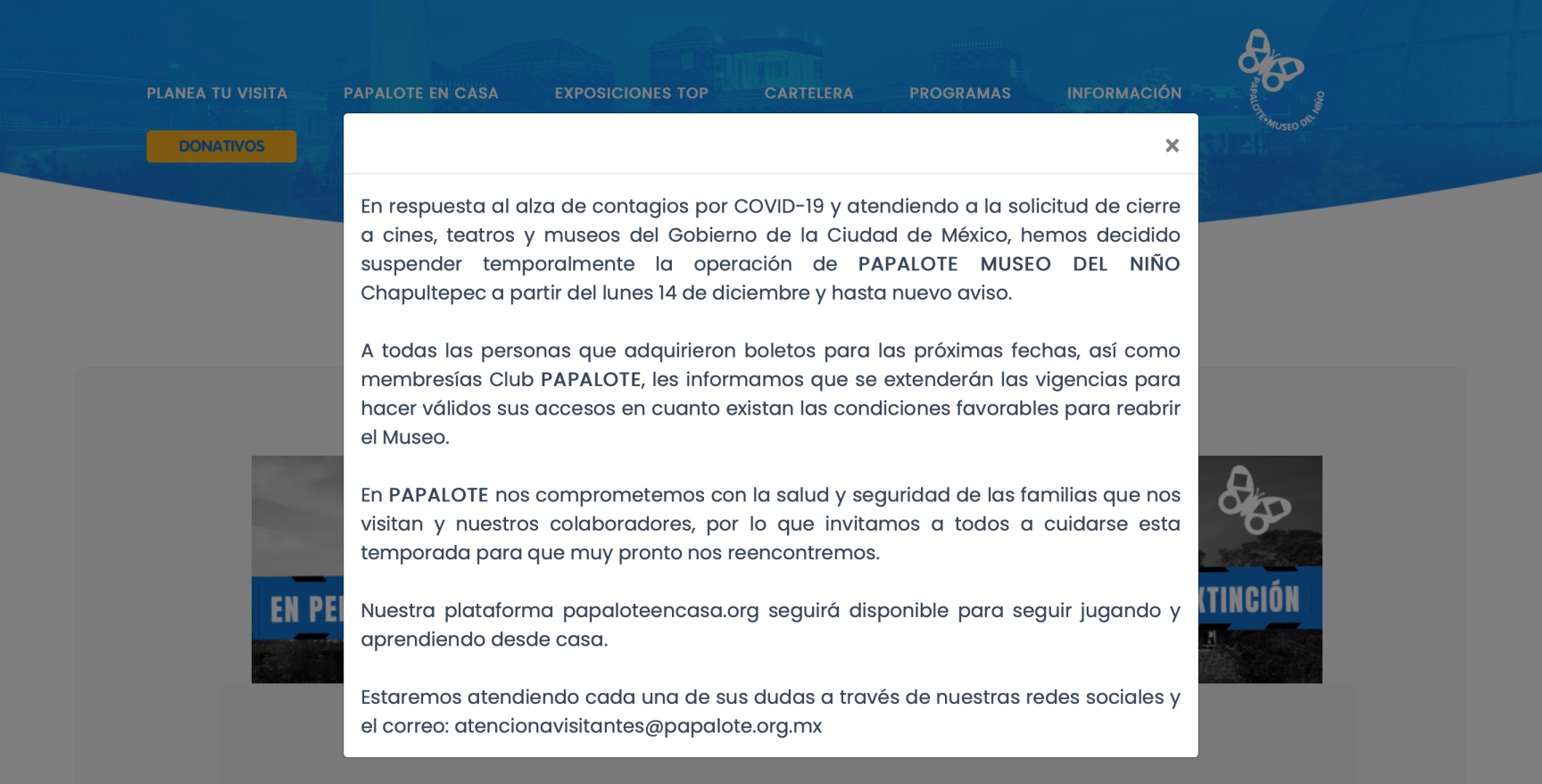 papalote museo cierra