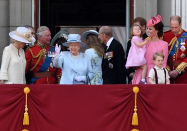 La familia real británica en el cumpleaños de la reina Isabel II