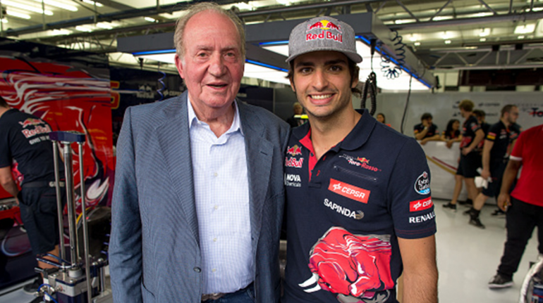 rey juan carlos en la f1