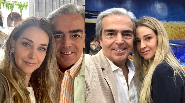 El empresario Lorenzo Lazo y su pareja Lourdes Peláez celebran dos años juntos