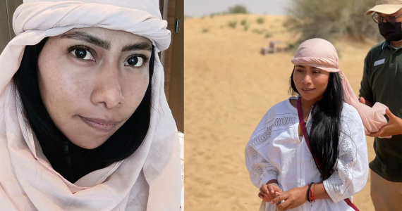 ¡En el desierto! Yalitza Aparicio comparte fotografías de su viaje a Dubái