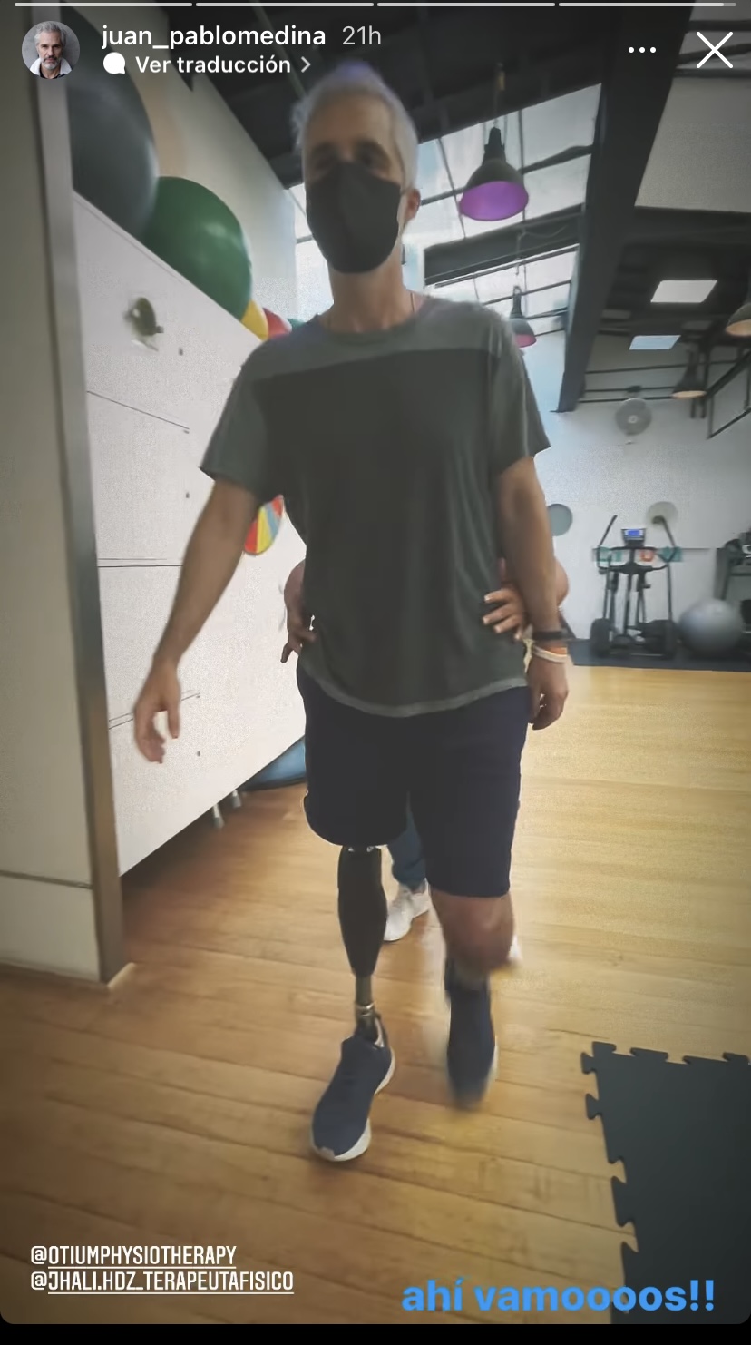 Juan Pablo Medina comparte los avances de su rehabilitación
