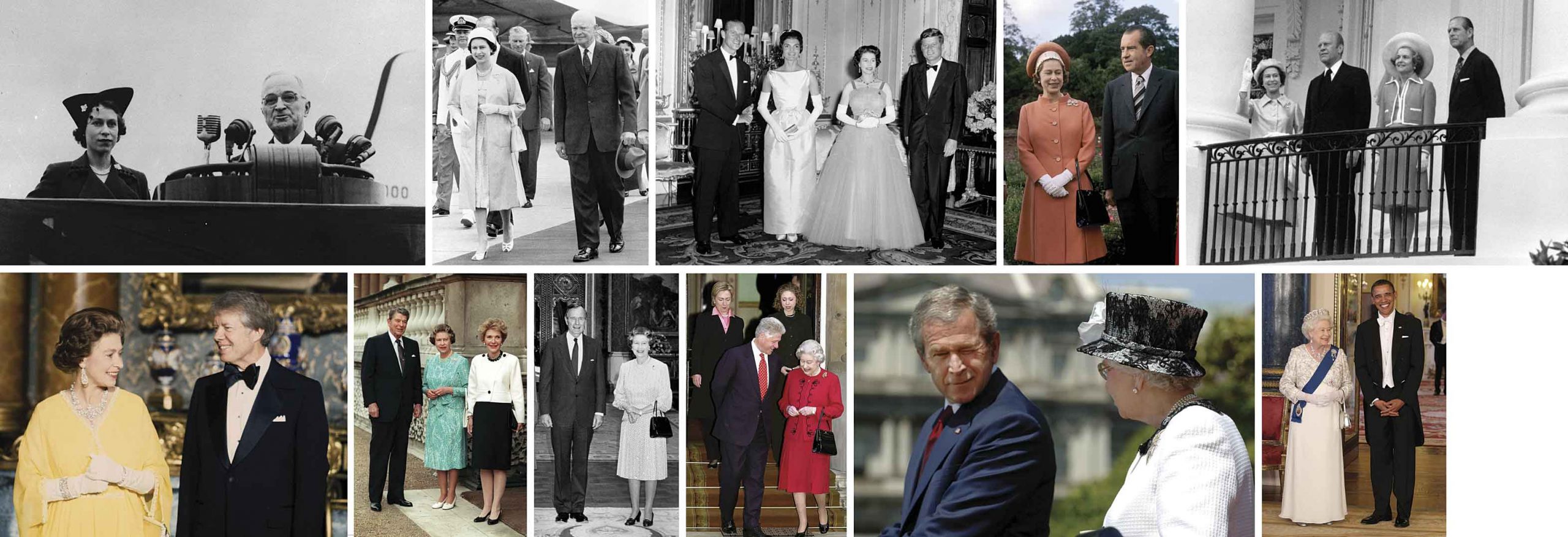 Isabel II ha conocido a los últimos 13 presidentes de Estados Unidos