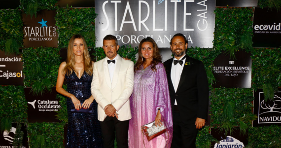 Nicole y Antonio Banderas, Sandra García- Sanjuán e Ignacio Maluquer