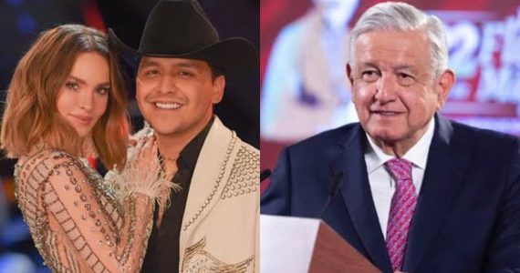 AMLO propone reunir a Belinda y Nodal en un concierto en el Zócalo