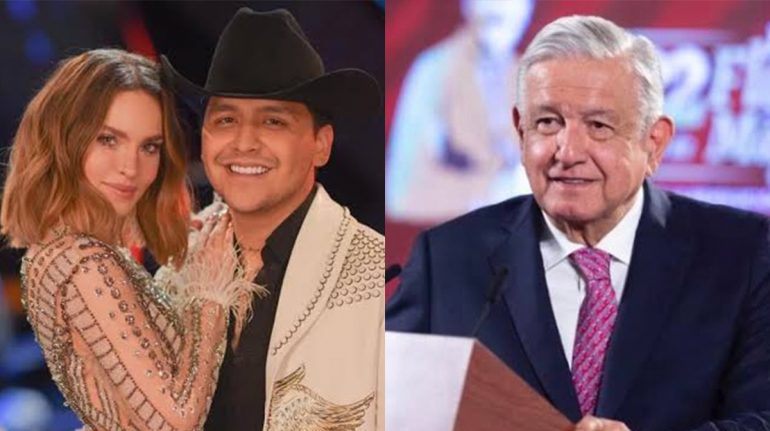 AMLO propone reunir a Belinda y Nodal en un concierto en el Zócalo