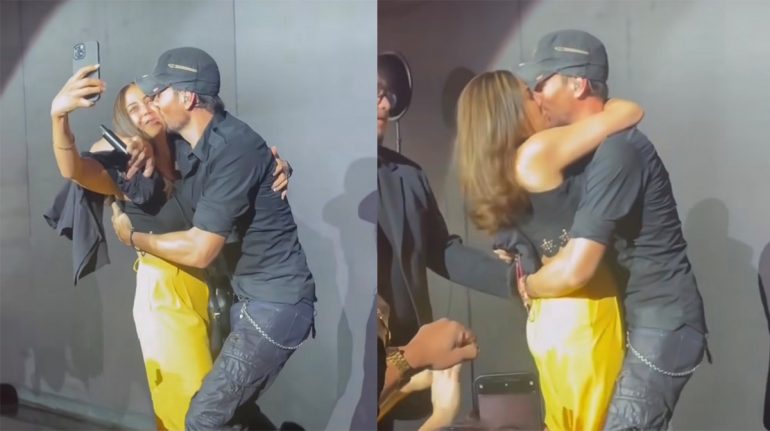 Enrique Iglesias besa a otra mujer y genera polémica (VIDEO)