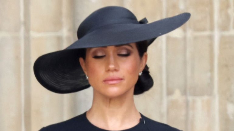 Meghan Markle llora en funeral de la reina Isabel II