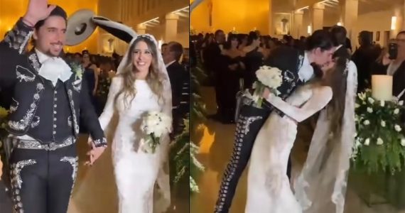 Alex Fernández y Alexia Hernández se casaron por la iglesia (VIDEOS)