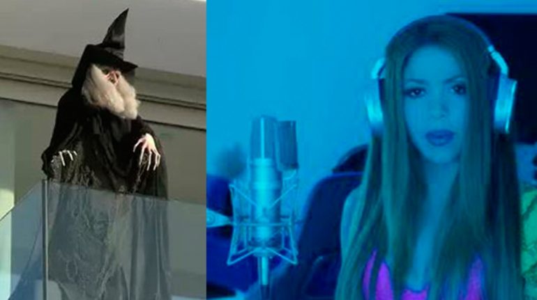 Shakira pone una bruja frente a la casa de su ex suegra